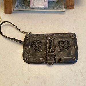 Elegant Black Leather Clutch